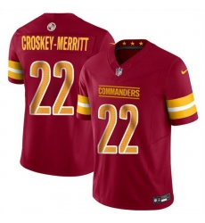 Men Washington Commanders 22 Jacory Croskey Merritt Burgundy 2025 Draft F U S E Vapor Limited Stitched Football Jersey Men Washington Commanders 22 Jacory Croskey Merritt Burgundy 2025 Draft F U S E Vapor Limited Stitched Football Jersey