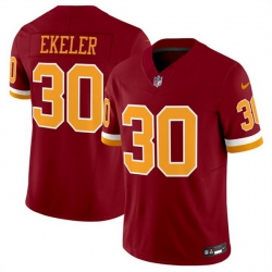 Men Washington Commanders 30 Austin Ekeler Burgundy 2025 F U S E  Throwback Limited Stitched Football Jersey