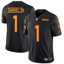 Men Washington Commanders Deebo Samuel Sr. #1 Black F U S E Stitched NFL Jersey