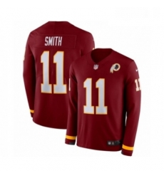 Youth Nike Washington Redskins 11 Alex Smith Limited Burgundy Therma Long Sleeve NFL Jersey