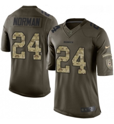 Youth Nike Washington Redskins 24 Josh Norman Elite Green Salute to Service NFL Jersey