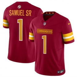 Youth Washington Commanders 1 Deebo Samuel Sr Burgundy 2025 F U S E Vapor Limited Stitched Football Jersey