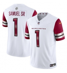 Youth Washington Commanders 1 Deebo Samuel Sr White 2025 F U S E Vapor Limited Stitched Football Jersey