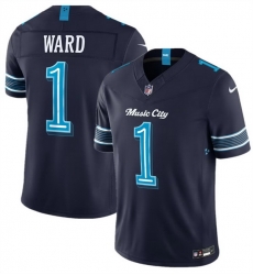 Men Tennessee Titans  1 Cameron Ward Navy 2026 F U S E   Music City  Rivalries Collection Limited Stitched Football Jersey