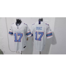 Men Tennessee Titans  17 Chimere Dike White 2026 F U S E  Vapor Limited Stitched Football Jersey