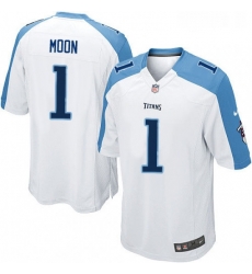 Mens Nike Tennessee Titans 1 Warren Moon Game White NFL Jersey