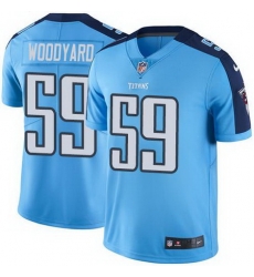 Nike Titans #59 Wesley Woodyard Light Blue Mens Stitched NFL Limited Rush Jersey