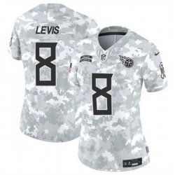 Women Tennessee Titans 8 Will Levis 2024 F U S E Arctic Camo Salute To Service Limited Stitched Football Jersey