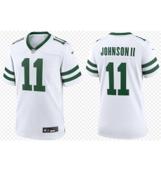 Men New York Jets Jermaine Johnson II #11 White 2024 F U S E Vapor Limited Stitched Jersey