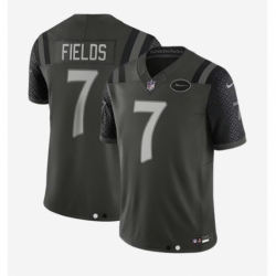 Men's New York Jets #7 Justin Fields Black Rivalries Collection Jersey