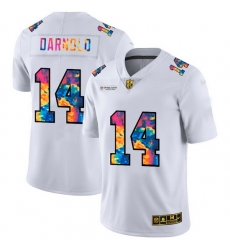 New York Jets 14 Sam Darnold Men White Nike Multi Color 2020 NFL Crucial Catch Limited NFL Jersey