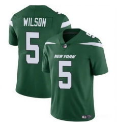 Youth New York Jets 5 Garrett Wilson Green Vapor Untouchable Limited Stitched Jersey