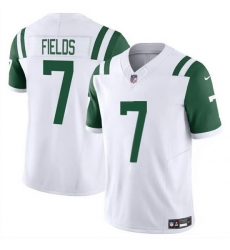 Youth New York Jets 7 Justin Fields White 2025 F U S E  Vapor Limited Stitched Jersey