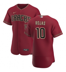 Men Arizona Diamondbacks 10 Josh Rojas Men Nike Crimson Flex Base Alternate Team MLB Jersey