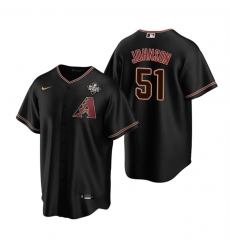 Men Arizona Diamondbacks 51 Randy Johnson Black 2023 World Series Cool Base Stitched Baseball Jersey