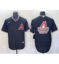 Men Arizona Diamondbacks Black Team Big Logo Cool Base Stitched Baseball JerseyS