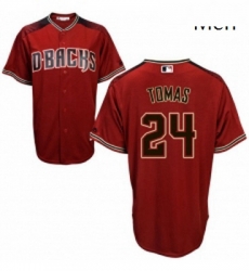 Mens Majestic Arizona Diamondbacks 24 Yasmany Tomas Replica Red Alternate Cool Base MLB Jersey