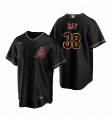 Mens Nike Arizona Diamondbacks 38 Robbie Ray Black Alternate Stitched Baseball Jersey