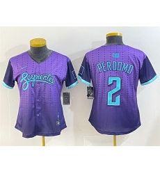 Women Arizona Diamondbacks 2 Geraldo Perdomo Purple 2025 City Connect Limited Stitched Women Arizona Diamondbacks 2 Geraldo Perdomo Purple 2025 City Connect Limited Stitched
