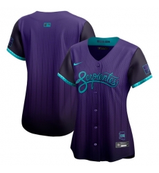 Women Arizona Diamondbacks Blank Purple 2025 City Connect Limited Stitched Baseball Jersey Women Arizona Diamondbacks Blank Purple 2025 City Connect Limited Stitched Baseball Jersey