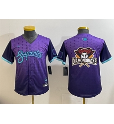 Youth Arizona Diamondbacks Team Big Logo Purple 2025 City Connect Limited Stitched Baseball Jersey Youth Arizona Diamondbacks Team Big Logo Purple 2025 City Connect Limited Stitched Baseball Jersey