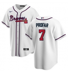 Men Atlanta Braves 7 Jurickson Profar White 2025 Cool Base Stitched Baseball Jersey Men Atlanta Braves 7 Jurickson Profar White 2025 Cool Base Stitched Baseball Jersey