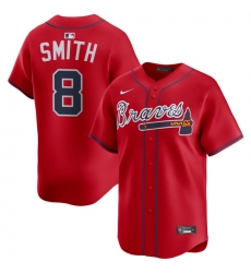 Men Atlanta Braves Nike Alternate Limited Jersey Red Smith Dominic 8 Men Atlanta Braves Nike Alternate Limited Jersey Red Smith Dominic 8
