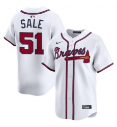 Men Atlanta Braves Nike Alternate Limited Jersey White Sale Chris 51