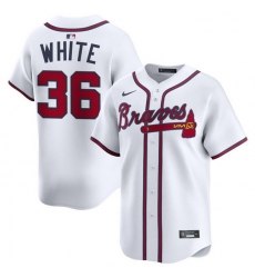Men Atlanta Braves Nike Alternate Limited Jersey White White Eli 36