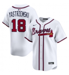 Men Atlanta Braves Nike Alternate Limited Jersey White Yastrzemski Mike 18