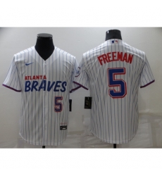 Men's Nike Atlanta Braves #5 Freddie Freeman White City Player Jersey