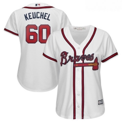 Braves 60 Dallas Keuchel White Women Cool Base Jersey