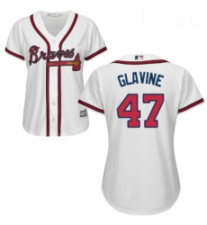 Womens Majestic Atlanta Braves 47 Tom Glavine Authentic White Home Cool Base MLB Jersey