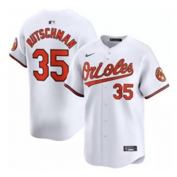 Men Baltimore Orioles 35 Adley Rutschman White 2024 Home Limited Cool Base Stitched Baseball Jersey