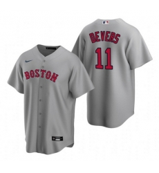 Men Boston Red Sox 11 Rafael Devers Grey Cool Base Stitched Jerse