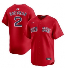 Men Boston Red Sox 2 Alex Bregman Red 2024 Alternate Limited Stitched Baseball Jersey