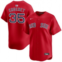 Men Boston Red Sox 35 Garrett Crochet Red 2024 Alternate Limited Stitched Baseball Jersey