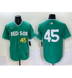 Men Boston Red Sox 45 Pedro Martinez Green 2025 City Connect Limited Stitched Baseball Jersey Men Boston Red Sox 45 Pedro Martinez Green 2025 City Connect Limited Stitched Baseball Jersey
