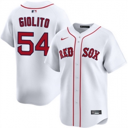 Men Boston Red Sox 54 Lucas Giolito White 2024 Home Limited Stitched Baseball Jersey