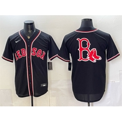 Men Boston Red Sox Team Big Logo 2026 Fashion Replica Black Out Stitched Baseball Jersey
