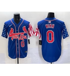 Men St Louis Cardinals 0 Masyn Winn Royal Independence Day Vapor Premier Limited Stitched Baseball Jersey Men St Louis Cardinals 0 Masyn Winn Royal Independence Day Vapor Premier Limited Stitched Baseball Jersey