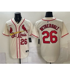 Men St Louis Cardinals 26 JJ Wetherholt Cream Limited Stitched Baseball Jersey Men St Louis Cardinals 26 JJ Wetherholt Cream Limited Stitched Baseball Jersey