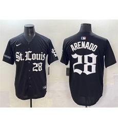 Men St Louis Cardinals 28 Nolan Arenado Black Gothic Legacy Edition Vapor Premier Limited Stitched Baseball Jersey Men St Louis Cardinals 28 Nolan Arenado Black Gothic Legacy Edition Vapor Premier Limited Stitched Baseball Jersey