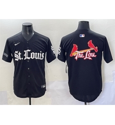 Men St  Louis Cardinals Team Big Logo Black  27Gothic Legacy Edition 27 Vapor Premier Limited Stitched Baseball Jersey