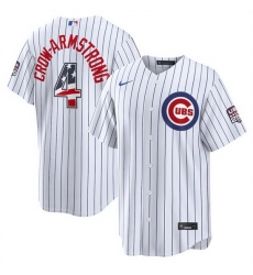 Men Chicago Cubs 4 Pete Crow Armstrong White 2026 USA 250 Fourth of July Home Stadium Stitched Baseball Jersey Men Chicago Cubs 4 Pete Crow Armstrong White 2026 USA 250 Fourth of July Home Stadium Stitched Baseball Jersey