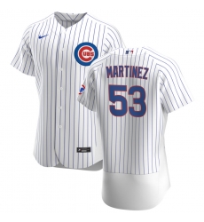 Men Chicago Cubs 53 Jose Martinez Men Nike White Home 2020 Flex Base Player Jersey