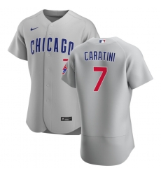 Men Chicago Cubs 7 Victor Caratini Men Nike Gray Road 2020 Flex Base Team Jersey