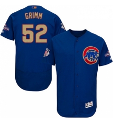 Mens Majestic Chicago Cubs 52 Justin Grimm Authentic Royal Blue 2017 Gold Champion Flex Base MLB Jersey