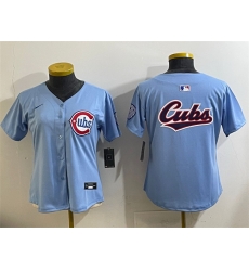 Women Chicago Cubs Team Big Logo Blue 2024 25 2nd Alternatemited Stitched Baseball Jersey Women Chicago Cubs Team Big Logo Blue 2024 25 2nd Alternatemited Stitched Baseball Jersey