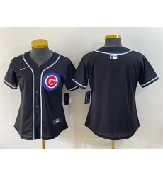 Youth Chicago Cubs 2026 Fashion Replica Black Out Stitched Baseball Jersey Youth Chicago Cubs 2026 Fashion Replica Black Out Stitched Baseball Jersey